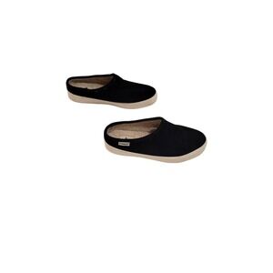 Staheekum Womens Suede Black Slip-On Slippers Size 7